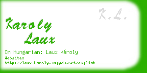 karoly laux business card